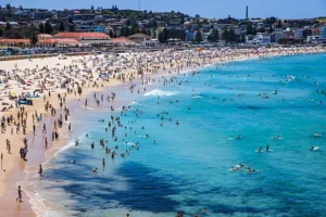 Bondi Beach coastal view, Sydney, Australia