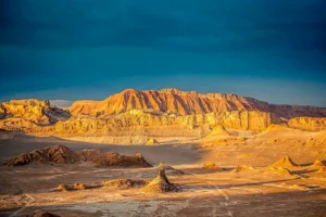 Valle de la Luna Atacama Desert Chile sunset landscape